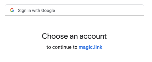 Google Choose Account